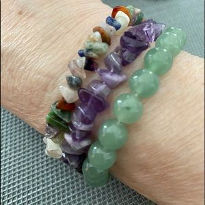 3 Gemstone Bracelets
